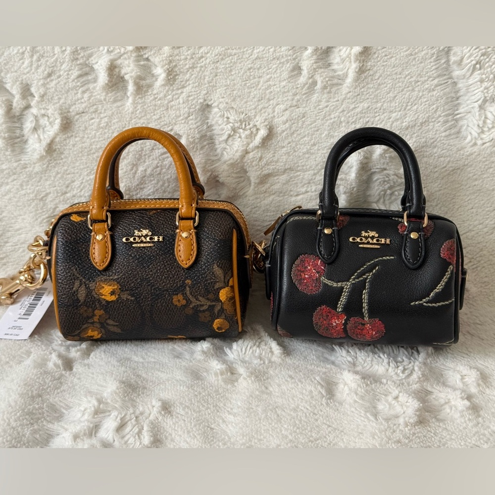 Coach set of 2 Mini Rowan Bag Charms